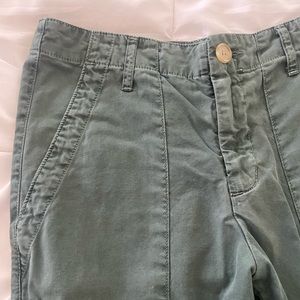 Green Velvet Canvas Pant Size 2